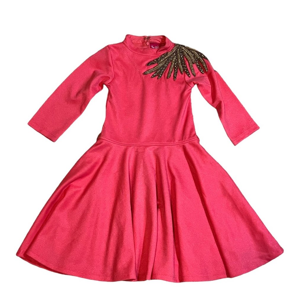 Tiny Queen Girl's Clothing Coral Pageant Interview or Appearance Dress 6-8